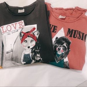 Sara bundle of 2 long sleeve shirts size 11/12